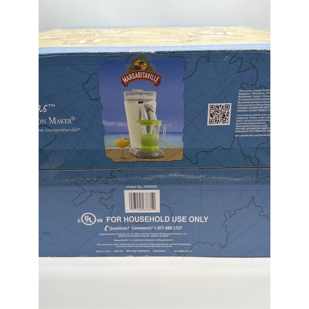 Margaritaville Bahamas Frozen Concoction Maker DM0500 Shaved Ice Blender New